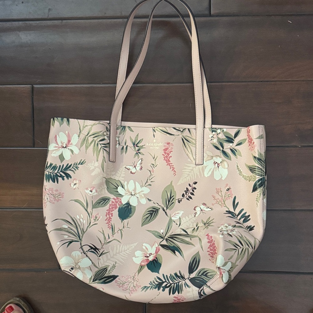 Kate Spade Floral Tote - Pink and Green
